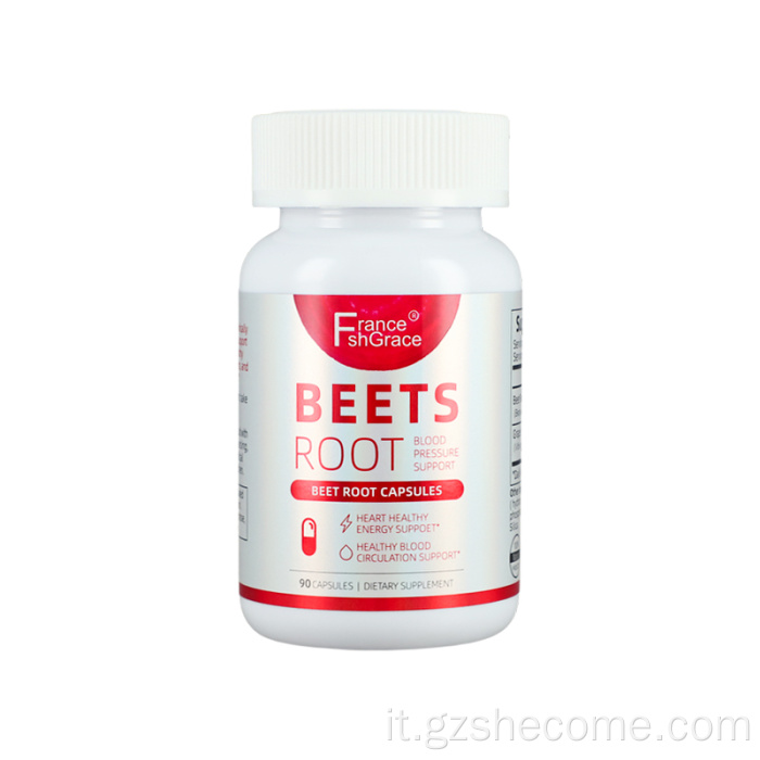 Capsule di radice di barbabietola integrano estratti di piante a base di erbe